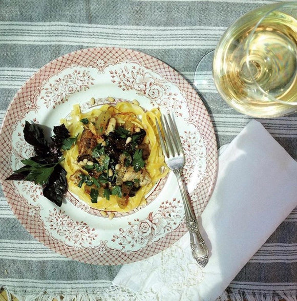 MAIN DISH: Fettucine with Ricotta & Mint