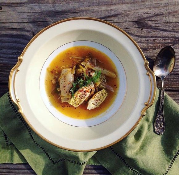 SOUP: Artichoke, Shallots & Leeks